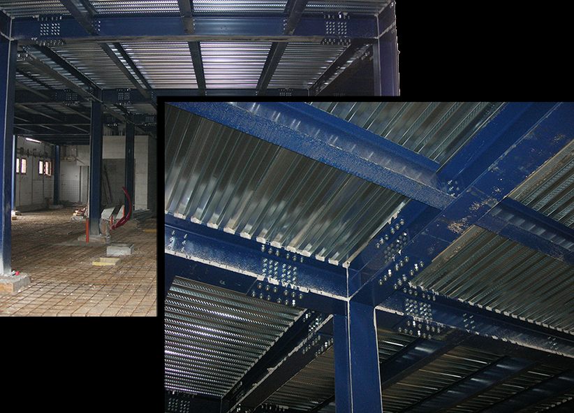 Stabilimento produttivo con struttura in acciaio